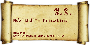 Náthán Krisztina névjegykártya