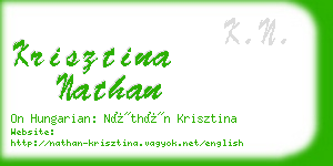 krisztina nathan business card
